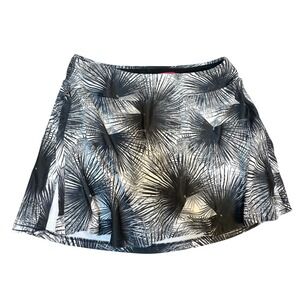 Skirt Sports Black White Palm Print Athletic‎ Skort Skirt Women's Medium